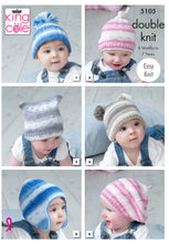 Load image into Gallery viewer, King Cole  Baby Accessories(hats,booties,shawls,blankets)Patterns
